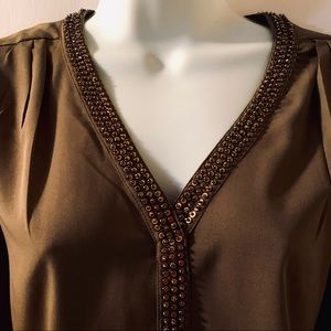 Calvin Klein Sequin Embellished Tunic Blouse